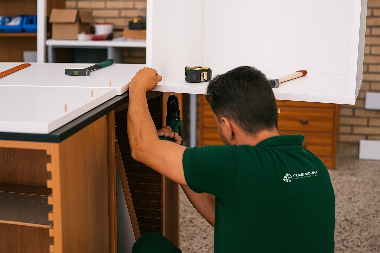 worker-using-drill-build-kitchen-furniture
